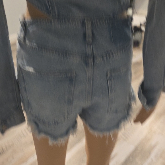 Zara Denim Cutout Jumpsuit - Picture 8 of 14